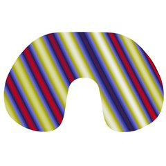 Colorful Strips Travel Neck Pillow by Sparkle