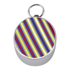 Colorful Strips Mini Silver Compasses by Sparkle