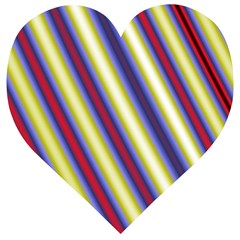 Colorful Strips Wooden Puzzle Heart by Sparkle