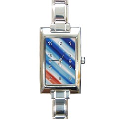 Violet Orange Rectangle Italian Charm Watch by Sparkle