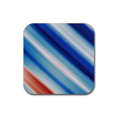 Violet Orange Rubber Coaster (square)  by Sparkle