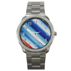 Blue White Sport Metal Watch by Sparkle