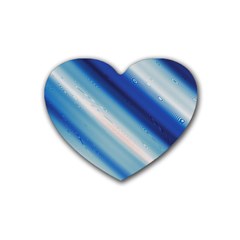 Blue White Heart Coaster (4 Pack) 