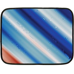 Blue White Double Sided Fleece Blanket (mini)  by Sparkle