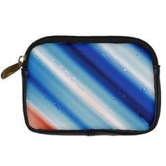 Blue White Digital Camera Leather Case by Sparkle