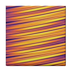 Rainbow Waves Tile Coaster