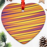 Rainbow Waves Ornament (Heart) Front