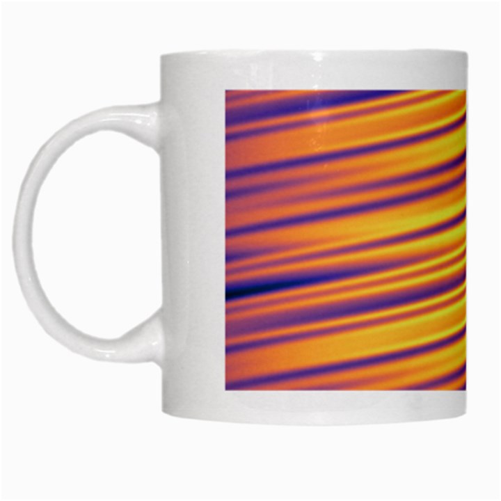 Rainbow Waves White Mugs