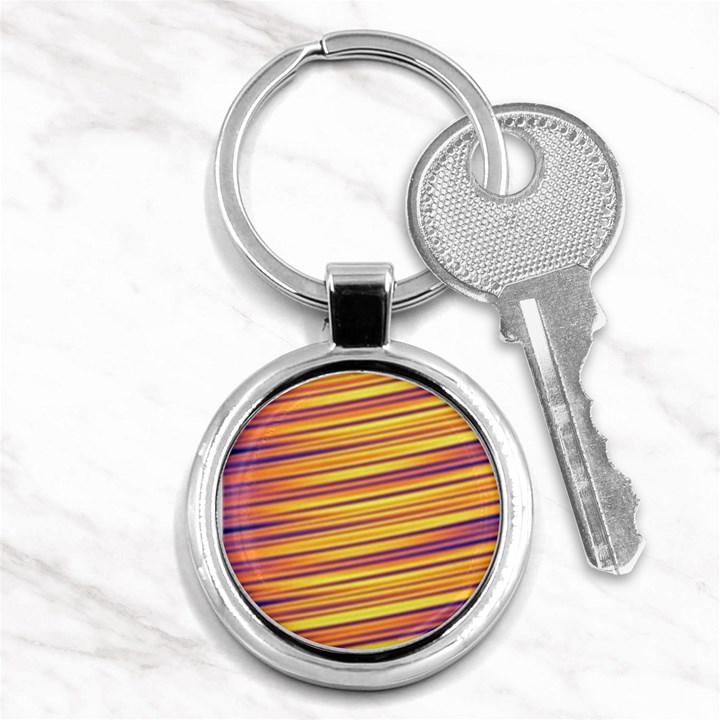 Rainbow Waves Key Chain (Round)