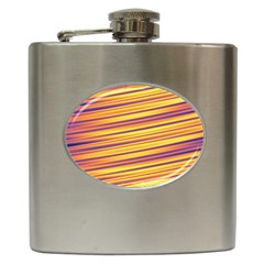 Rainbow Waves Hip Flask (6 Oz) by Sparkle