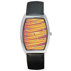 Rainbow Waves Barrel Style Metal Watch by Sparkle