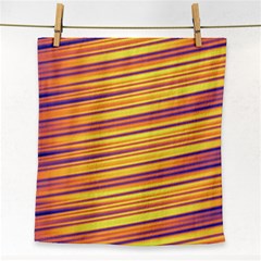 Rainbow Waves Face Towel by Sparkle