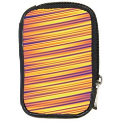 Rainbow Waves Compact Camera Leather Case by Sparkle