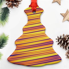 Rainbow Waves Christmas Tree Ornament (two Sides) by Sparkle