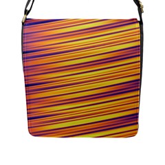 Rainbow Waves Flap Closure Messenger Bag (l) by Sparkle