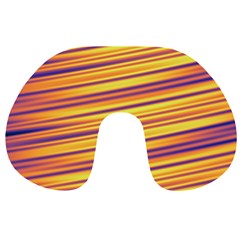 Rainbow Waves Travel Neck Pillow by Sparkle