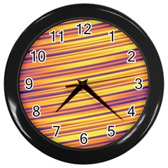 Colorful Strips Wall Clock (black)