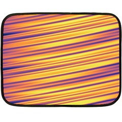 Colorful Strips Double Sided Fleece Blanket (mini)  by Sparkle