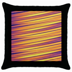 Strips Hole Throw Pillow Case (black) by Sparkle