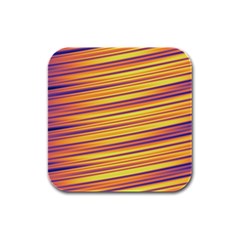 Strips Hole Rubber Square Coaster (4 Pack)  by Sparkle