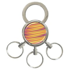 Orange Strips 3-ring Key Chain by Sparkle