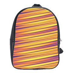 Orange Strips School Bag (large) by Sparkle