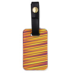 Orange Strips Luggage Tag (one Side) by Sparkle