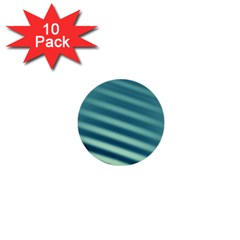 Blue Strips 1  Mini Buttons (10 Pack)  by Sparkle