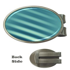 Blue Strips Money Clips (oval)  by Sparkle