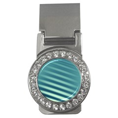 Blue Strips Money Clips (cz)  by Sparkle