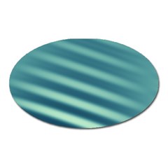 Blue Strips Oval Magnet by Sparkle