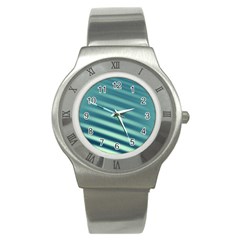 Blue Strips Stainless Steel Watch by Sparkle