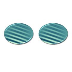 Blue Strips Cufflinks (oval) by Sparkle