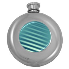 Blue Strips Round Hip Flask (5 Oz) by Sparkle