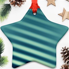 Blue Strips Star Ornament (two Sides) by Sparkle