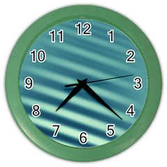 Blue Strips Color Wall Clock by Sparkle