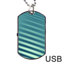 Blue Strips Dog Tag Usb Flash (two Sides) by Sparkle