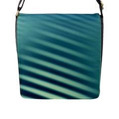 Blue Strips Flap Closure Messenger Bag (l) by Sparkle