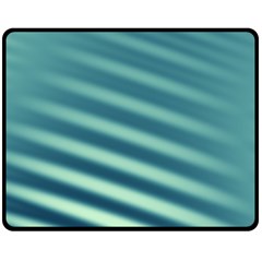 Blue Strips Double Sided Fleece Blanket (medium)  by Sparkle