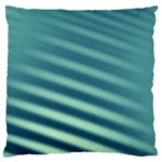 Blue Strips Large Flano Cushion Case (One Side) Front