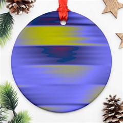 Blue Strips Ornament (round) by Sparkle