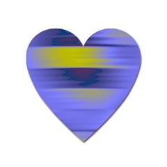 Blue Strips Heart Magnet by Sparkle