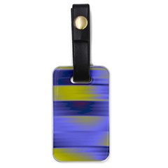 Blue Strips Luggage Tag (one Side) by Sparkle