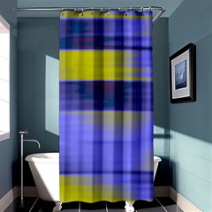 Blue Strips Shower Curtain 36  X 72  (stall)  by Sparkle