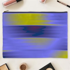 Blue Strips Cosmetic Bag (xxxl) by Sparkle