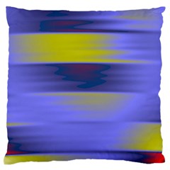 Blue Strips Large Flano Cushion Case (two Sides) by Sparkle