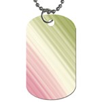 Pink Green Dog Tag (One Side) Front