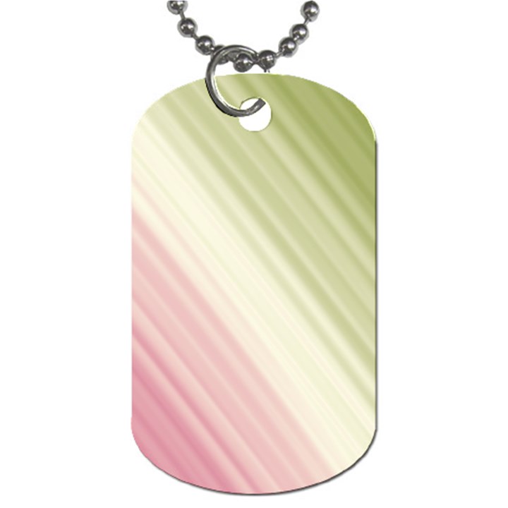 Pink Green Dog Tag (One Side)