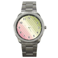 Pink Green Sport Metal Watch