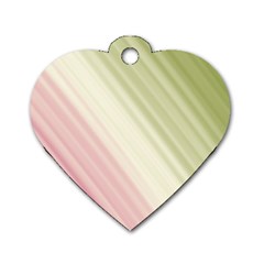 Pink Green Dog Tag Heart (Two Sides)